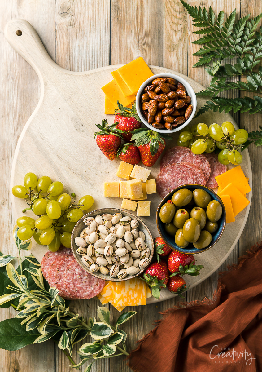 Easy fruit and cheese tray 