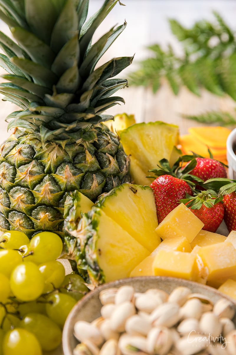 Easy fruit and cheese tray 