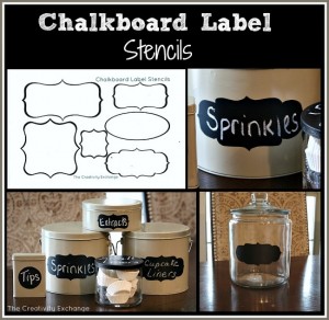 Free Printable Stencils to Make Vinyl Chalkboard Labels...