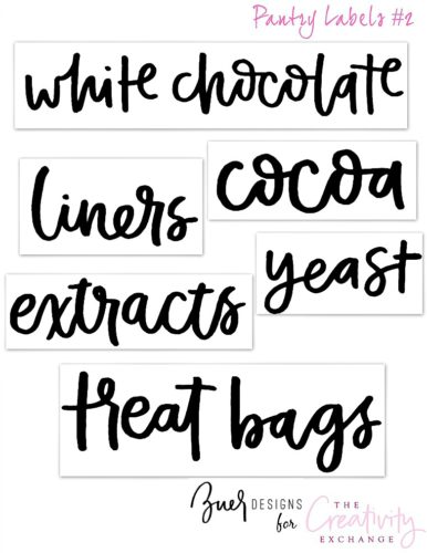Free Printable Pantry Labels: Hand Lettered