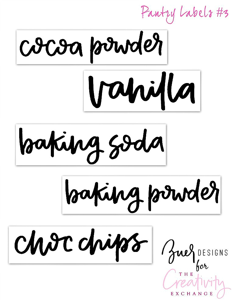 Free Printable Pantry Labels Hand Lettered